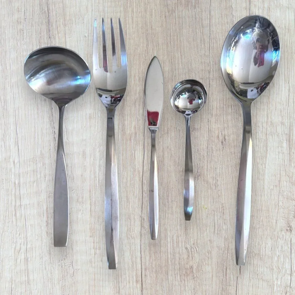 Noritake Fantasy Stainless 18/8 Japan 52 PC Complete Flatware Cutlery in box